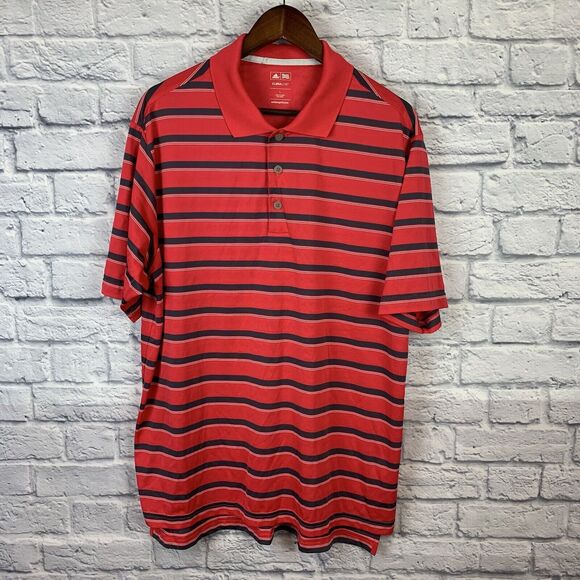 Lot Of 4 Adidas Men USA Athletic Short Sleeve Striped Golf Polo Shirt‎ Sz Large - Picture 2 of 14